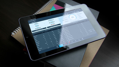 Photo of a tablet with mPromak TE.